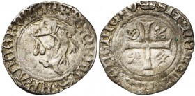FRANCE, Royaume, François Ier (1515-1547), Billon liard au dauphin, s.d. (1515-1517), Grenoble. 1er type. D/ Le roi à mi-corps de f., couronné et cuir...