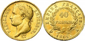 FRANCE, Napoléon Ier (1804-1814), AV 40 francs, 1812A, Paris. Gad. 1084; Fr. 505.
TB