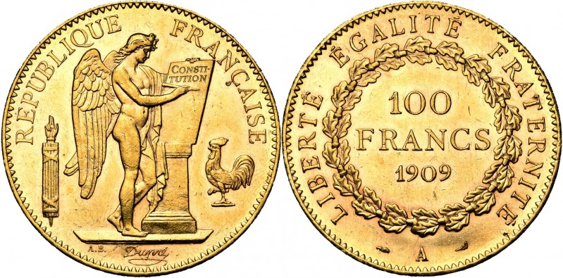 FRANCE, Troisième République (1871-1940), AV 100 francs, 1909A, Paris. Gad. 1137...