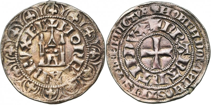 BRABANT, Duché, Jean II (1294-1312), AR gros au châtel brabançon, après 1300, Br...