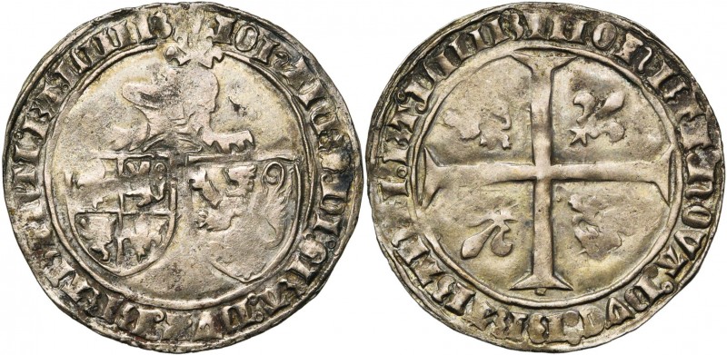 BRABANT, Duché, Jean IV (1415-1427), AR double penninck Jans, 1417-1419, Vilvord...