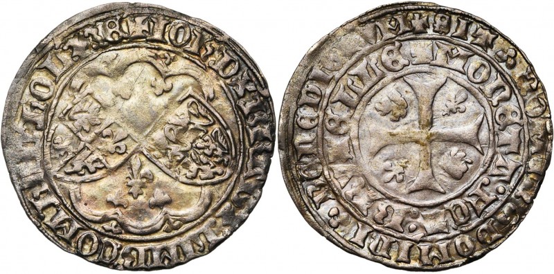 BRABANT, Duché, Jean IV (1415-1427), AR double gros drielander, 1420-1421, Bruxe...