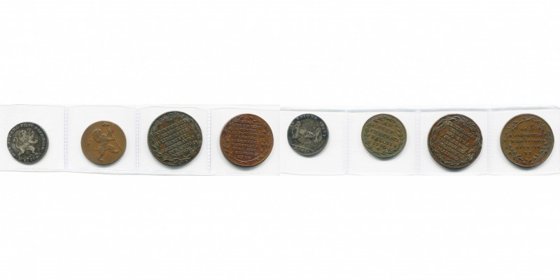 BRABANT, Duché, Etats-Belgiques-Unis (1790), lot de 4 p.: 10 sols (1er type), do...