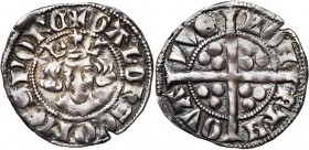 FLORENNES, Gaucher de Châtillon (1313-1322), AR esterlin, Yves. D/ + GALCHS COMES PORC B. couronné de f. R/ MON-ET N-OVA- YVE Croix pattée longue, can...