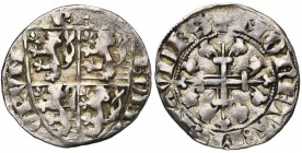 MERAUDE (POILVACHE), Jean l''Aveugle, comte de Luxembourg (1309-1343), AR esterlin à l''écu, vers 1330. Imitation de l''esterlin brabançon de Jean III...