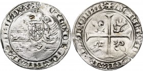 LUXEMBOURG, Duché, Antoine de Bourgogne et Elisabeth de Görlitz, engagistes (1412-1415), AR nouveau gros, Luxembourg. D/ Lion luxembourgeois, portant ...