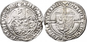 LUXEMBOURG, Duché, Jean de Bavière et Elisabeth de Görlitz, engagistes (1419-1425), AR beyersgroschen, 1419-1424, Luxembourg. D/ Griffon assis de f., ...