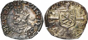 FRANCHE-COMTE, Philippe II (1556-1598), billon blanc (demi-carolus), 1565, Dole. D/ B. cuir. et cour. à g. R/ Ecu franc-comtois posé sur une croix. V....