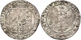 RECKHEIM, Ernest van Aspremont-Lynden (1603-1636), AR schelling (vier stuiver), z.j. In naam van keizer Matthias I (1612-1619). Vz/ (hart) MO NO ARG R...
