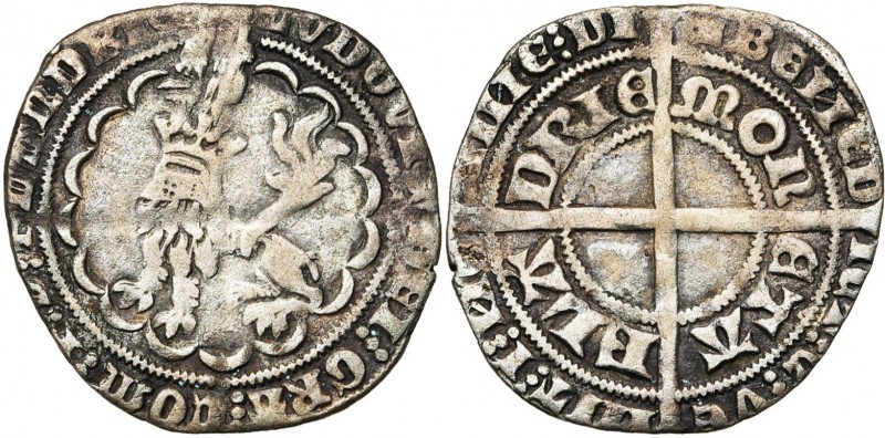 VLAANDEREN, Graafschap, Lodewijk van Male (1346-1384), AR groot, 2e uitgifte (13...