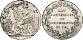 BELGIQUE, Royaume, Léopold Ier (1831-1865), AR 2 francs, 1856FR. 25e anniversaire de l''inauguration du roi. Dupriez 576.
SUP à FDC