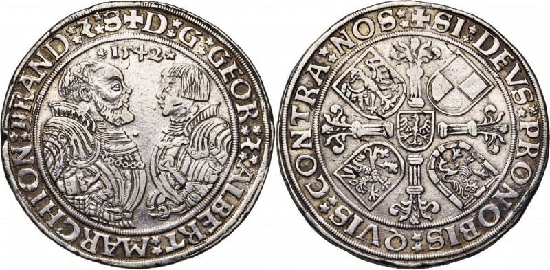 ALLEMAGNE, BRANDEBOURG-FRANCONIE, Georg d''Ansbach et Albrecht de Bayreuth (1536...