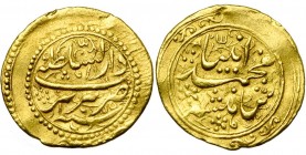 IRAN, QAJAR Muhammad Shah (AD 1834-1848/AH 1250-1264) AV toman, AH 1655 (error for 1255), Tabriz. Farahbakhsh - (type 445); Album 2904. 3,43g Flat spo...