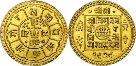 NEPAL, Tribhuvana Vira Vikrama (AD 1911-1950/VS 1968-2007) AV tola (asarphi), VS 1979 (AD 1922). K.M. 703.1; Fr. 26. 12,41g.
TB à SUP