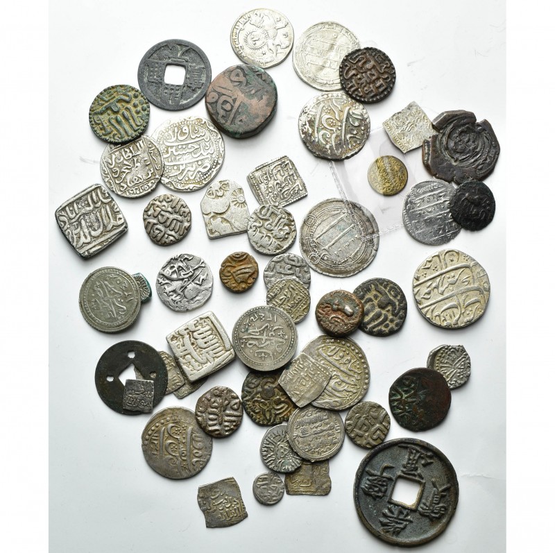 lot of 50 pcs, including: Abbasid, al-Mahdi, dirham, AH 162, Jayy; al-Rashid, di...