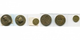 PAYS-BAS MERIDIONAUX, lot d''1 médaille et 2 méreaux: s.d. (1672-1685), D. Waterloos, Léon-Jean de Pape, président du Conseil Privé (AE, 47 mm, fonte ...