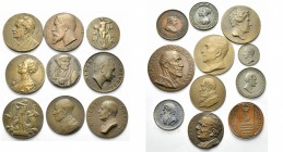 BELGIQUE, lot de 20 médailles, dont: 1884, Prix d''honneur de l''Athénée royal d''Ath (AR); 1921, Pierre Tempels (Amis Philanthropes); 1939, Robert An...