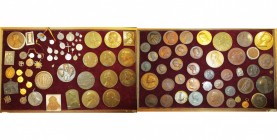 BELGIQUE, lot de 100 médailles (y compris 26 religieuses), dont: 1848, Auguste Delfosse; 1848, Hôtel de ville de Louvain; 1849, Hôtel de ville de Brug...