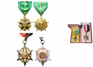 lot de 2 décorations: Burkina Faso (Haute-Volta), Ordre national, croix de commandeur (écrin Arthus-Bertrand); Sénégal, Ordre du Mérite, croix d''offi...