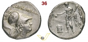 LUCANIA - Heraclea (276-250 a.C.) Didracma. D/ Testa elmata di Athena R/ Eracle brocca, clava e pelle leonina, accanto ad un altare. A d. un fulmine. ...