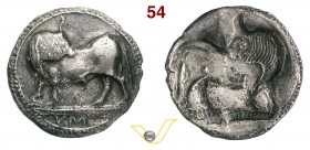 LUCANIA - Sybaris (550-510 a.C.) Statere. D/ Toro retrospicente R/ Toro retrospicente in incuso. SNG ANS 833 H.N. 1729 Ag g 6,54 • Ex Nummus et Ars, 1...