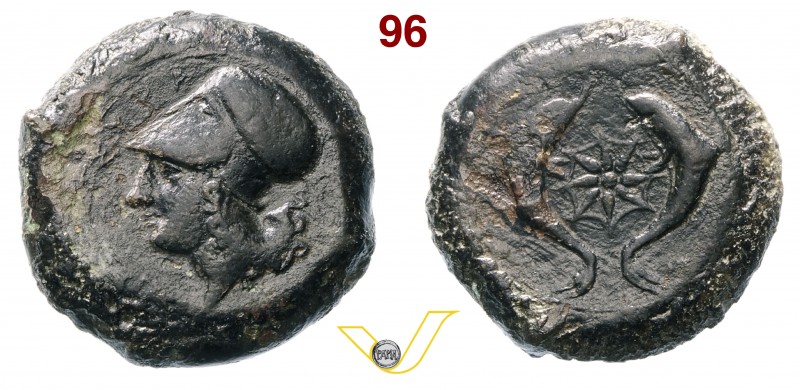 SICILIA - SyracusaeDionisio I (405-367 a.C.) Ae o Dracma. D/ Testa elmata di Ath...