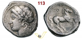 ROMANO CAMPANE (275-270 a.C.) Didramma. D/ Testa laureata di Apollo R/ Cavallo verso d. B. 6 Syd. 4 Cr. 15/1a-1b A.V. 2 Ag g 6,77 • Ex Baranowsky, 05....