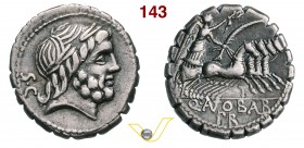 ANTONIA - Q. Antonius Balbus (83-82 a.C.) Denario. D/ Testa di Giove R/ La Vittoria su quadriga; sotto i cavalli X. B. 1 Syd. 742 Cr. 364/1 A.V. 88 Ag...