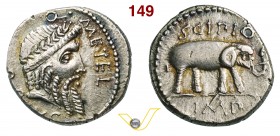 CAECILIA - Q. Caecilius Metellus Pius Scipio Imperator (47-46 a.C.) Denario. D/ Testa di Giove R/ Elefante. B. 47 Syd. 1046 Cr. 459/1 A.V. 128 Ag g 3,...
