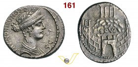 CONSIDIA - C. Considius Nonianus (57 a.C.) Denario. D/ Testa diademata di Venere Erycina R/ Tempio in cima ad una montagna, circondato da baluardo. B....