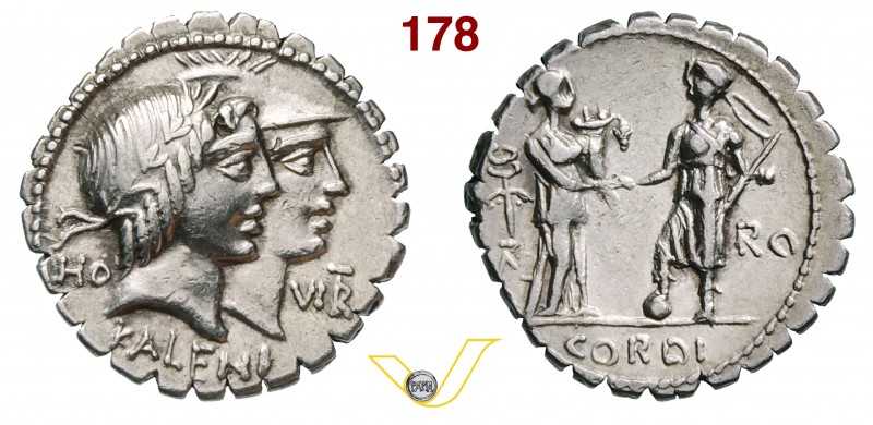 FUFIA - Q. Fufius Calenus e Mucius Cordius (70 a.C.) Denario. D/ Teste accollate...