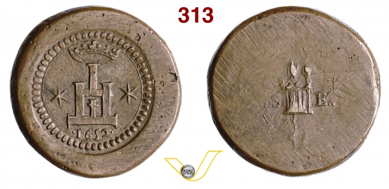 GENOVA - Peso corrispondente al mezzo Scudo d'argento, datato 1652. mm 31,1 g 19...