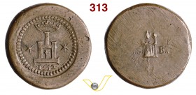 GENOVA - Peso corrispondente al mezzo Scudo d'argento, datato 1652. mm 31,1 g 19,24