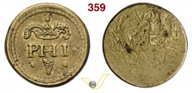 MILANO - Peso "PHI" (epoca di Filippo III o IV) corrispondente al Mezzo Filippo d'argento. mm 26,7 g 13,90