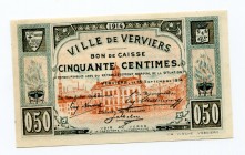 Belgium 50 Centimes 1914 WWI
Ville De Verviers