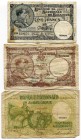 Belgium Set 5-20-50 Francs 1938 -44
F+