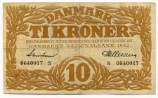 Denmark 10 Kroner 1942
P# 31l; GVF