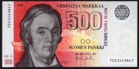 Finland 500 Markkaa 1986 (1991) Litt. A
P# 120; UNC