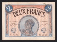 France Chambre de Commerce de Paris 2 Franks 1922
№ 055,110; aUNC