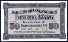 Germany 50 Mark 1918 Kowno
P# 132; # B475883