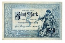 Germany - Empire 5 Mark 1882
P# 4; VF-XF.