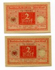 Germany 2 x 2 Mark 1920
P# 59, UNC.