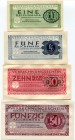 Germany - Third Reich Set of 1-5-10 & 50 Reichsmark 1944
VERRECHNUNGSSCHEINE FÜR DIE DEUTSCHE WEHRMACHT / CLEARING NOTES FOR GERMAN ARMED FORCES; UNC...