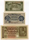 Germany - Third Reich Lot of 4 Notes
2-5-20-50 Reichsmark; VF-XF.