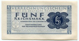 Germany Wehrmacht 5 Reichsmark 1944
P# M39; AUNC