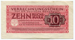 Germany Wehrmacht 10 Reichsmark 1944
P# M40; AUNC