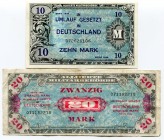 Germany 10 & 20 Mark 1944 Allied Military Currency
VF-EF