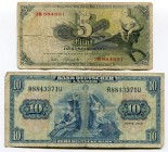 Germany 5 & 10 Deutche Mark 1948 -49
aVF