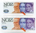 Germany 2 Pcs NGZ test note 20 & 100
UNC