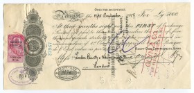 Great Britain 5000 Pounds 1917 Bill Paper RARE
Azoff-Don Commercial Bank; Petrograd; a Bill of Exchange Payable in Another Country; XF+